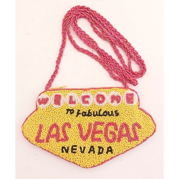NEW Beaded Fabulous Las Vegas  Whimsical Crossbody Small Bag - Picture 5 of 5